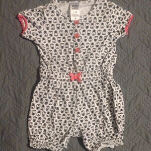 Child of Mine Gray and Pink Owl Romper​